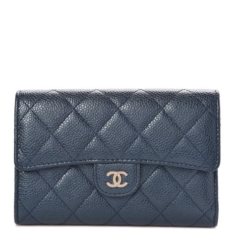 chanel dark blue wallet|Chanel Wallets and cardholders for Women .